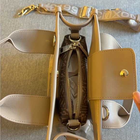Steve Madden Beige/ Clear Bag - Picture 4 of 7